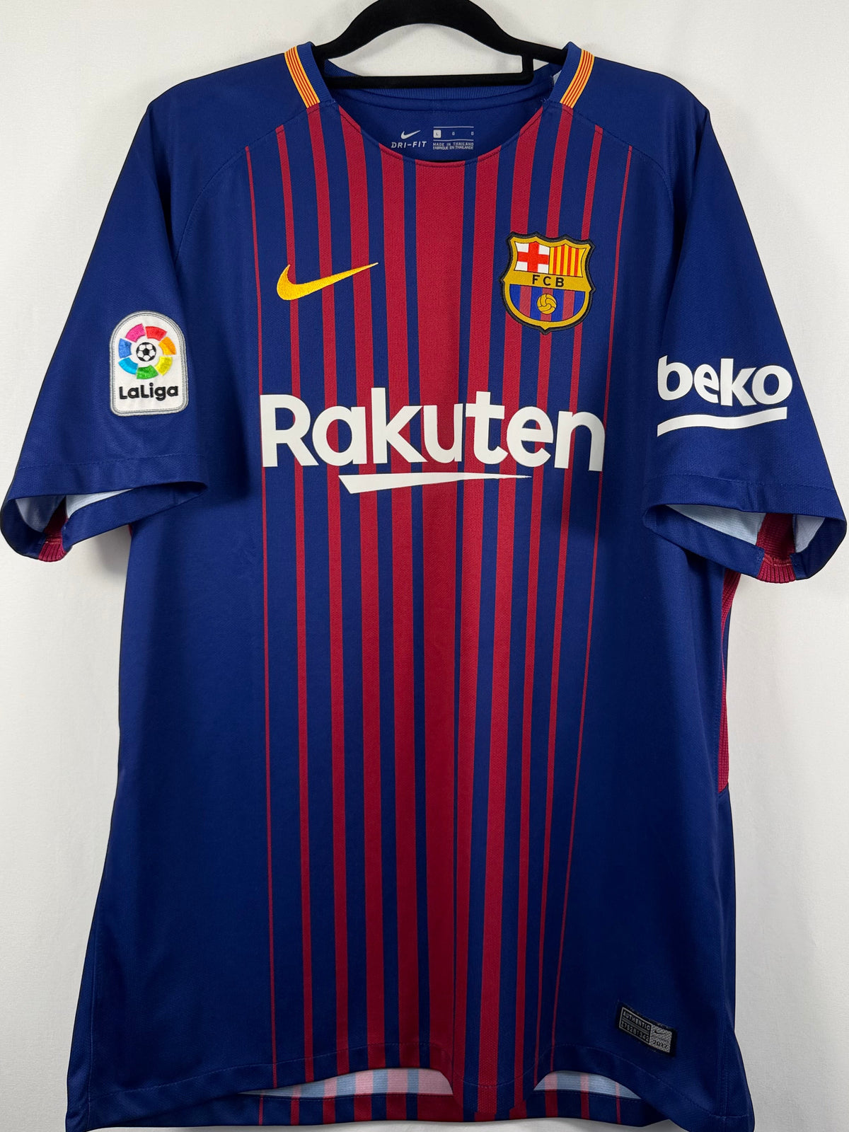 Barcelona Heimtrikot 2017/18 Messi #10 - 9/10 - Größe L