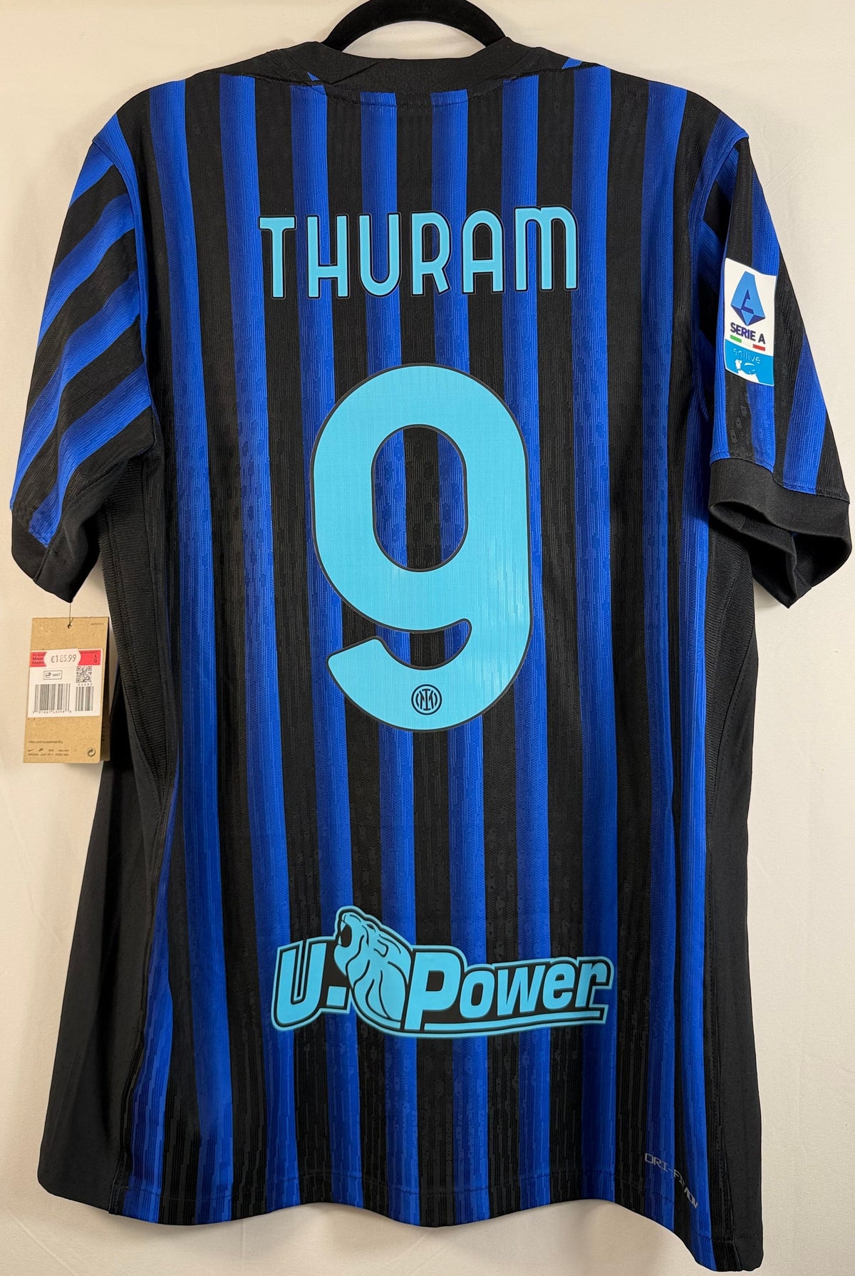 Inter Mailand Heimtrikot Spielerversion 2025/26 Thuram #9 - 10/10 - Größe L