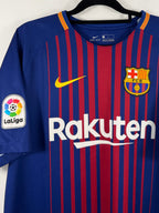Barcelona Heimtrikot 2017/18 Messi #10 - 9/10 - Größe L