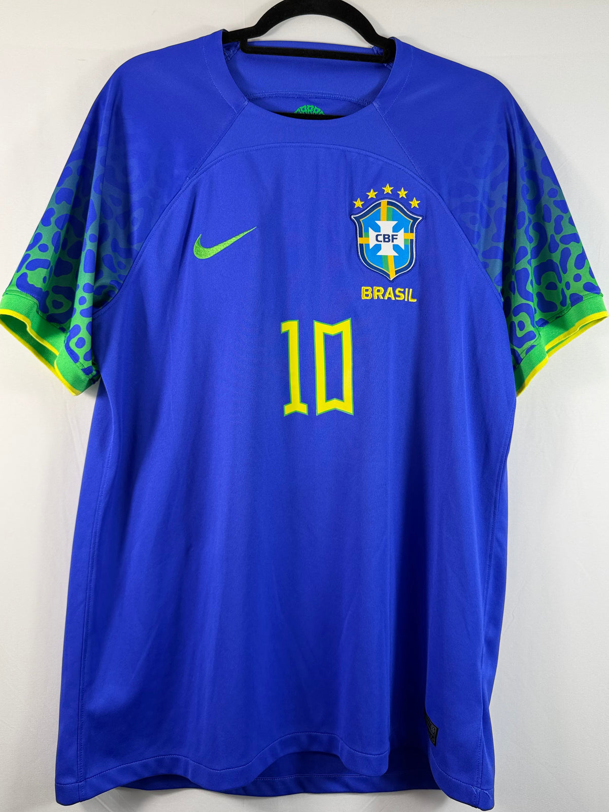Brasilien Auswärtstrikot WM 2022 Neymar JR #10 - 9/10 - Größe L