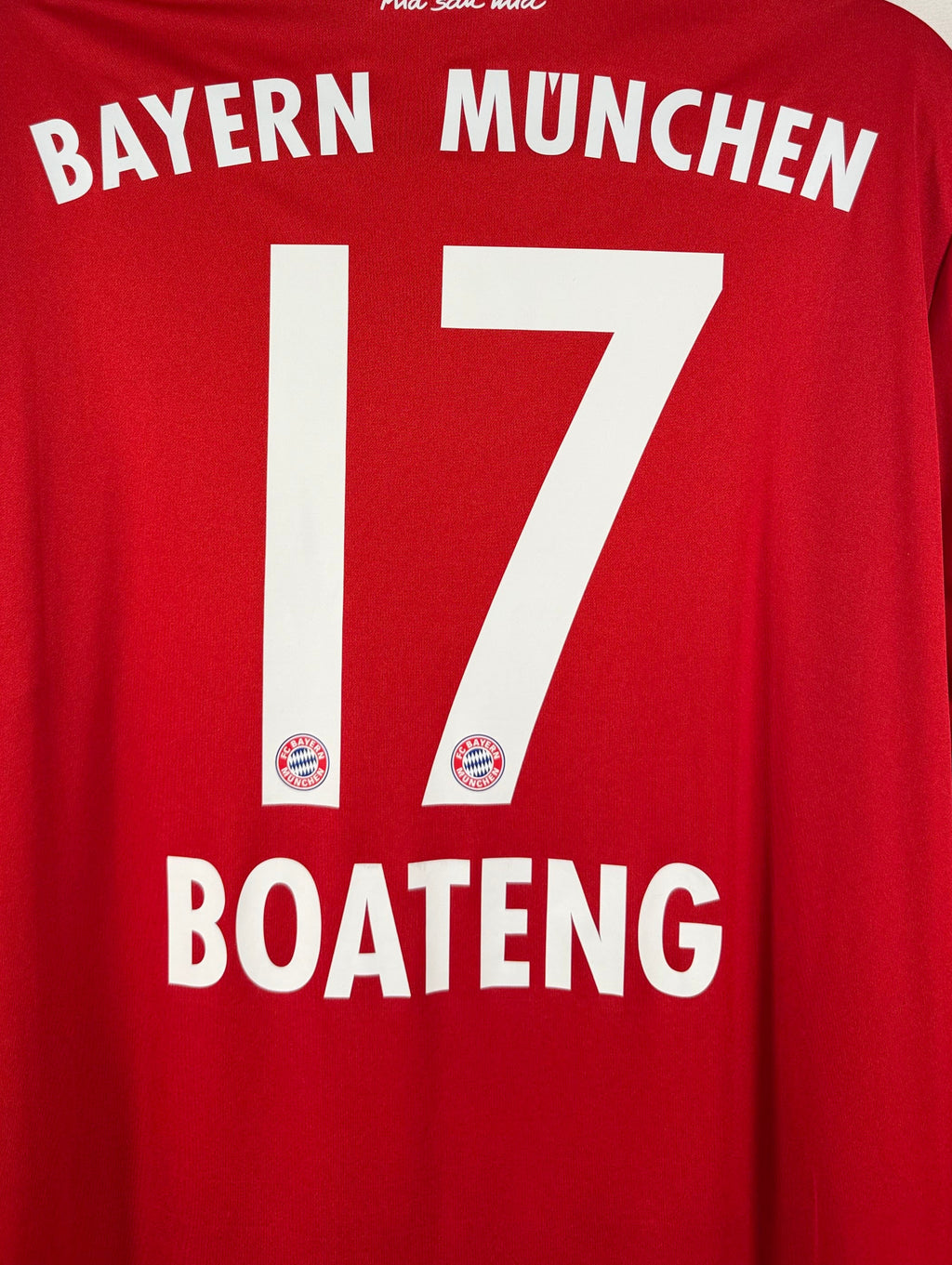 Bayern München Heimtrikot L/S 2017/18 Boateng #17 - 9/10 - Größe L