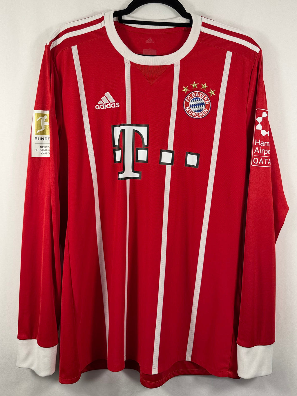 Bayern München Heimtrikot L/S 2017/18 Boateng #17 - 9/10 - Größe L
