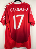 Manchester United Heimtrikot 2024/25 Garnacho #17 - 9/10 - Größe XL