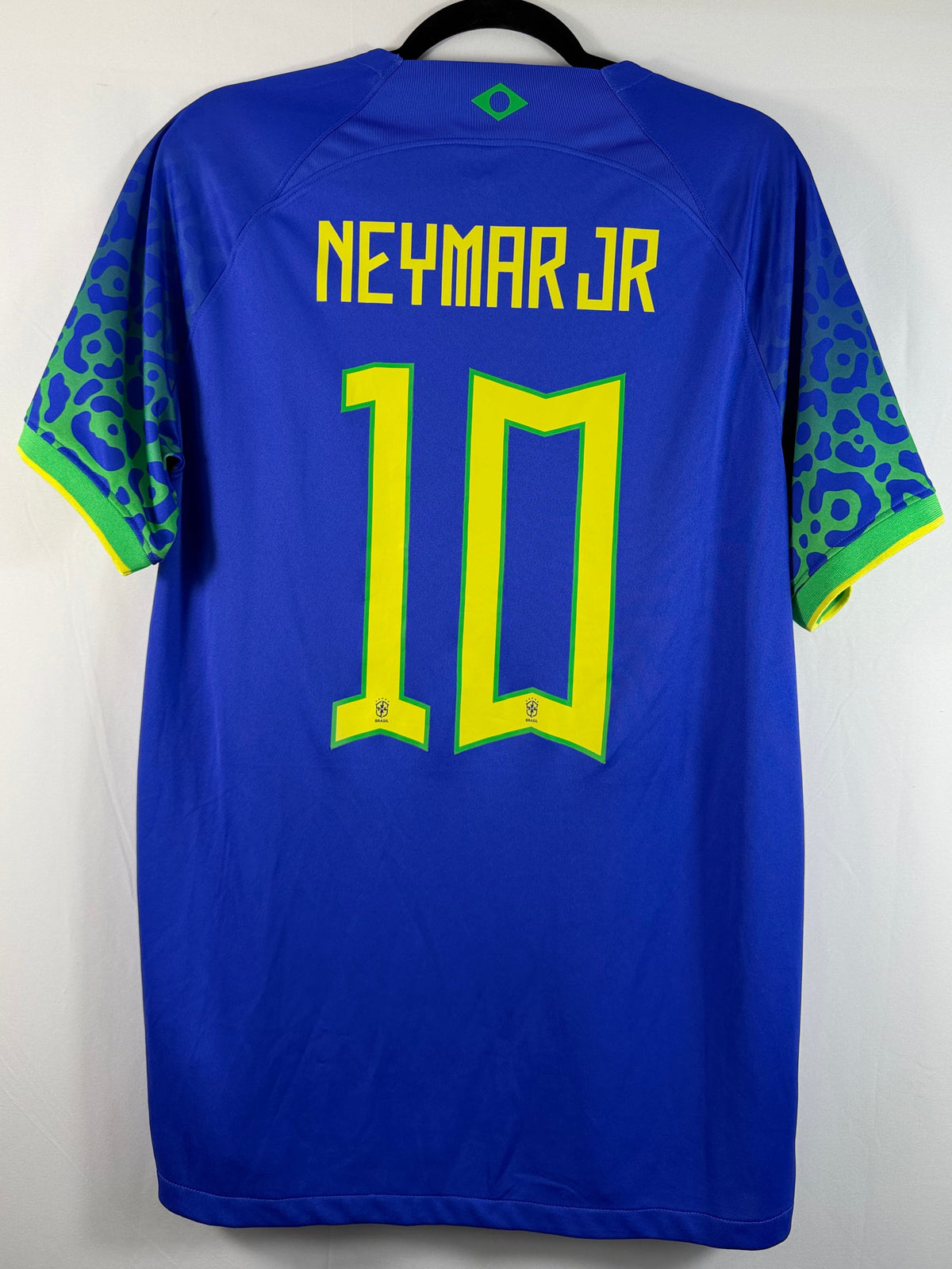 Brasilien Auswärtstrikot WM 2022 Neymar JR #10 - 9/10 - Größe L